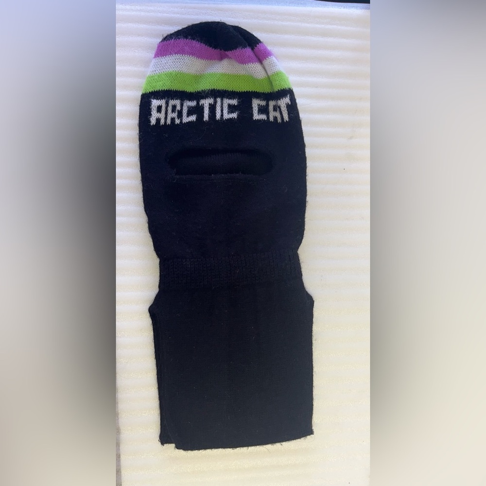 Vintage Arctic Cat Full Face Hat Neck Gator Arctic Cat Hats Balaclava winter hat